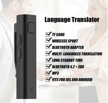 Smart Instant Voice Translator – Portable Bluetooth Real-Time 2-Way Interpreter – Supports 26+ Languages with AI Accuracy – Pocket-Sized Travel Companion for Business, Learning, and Shopping Smart Accessories