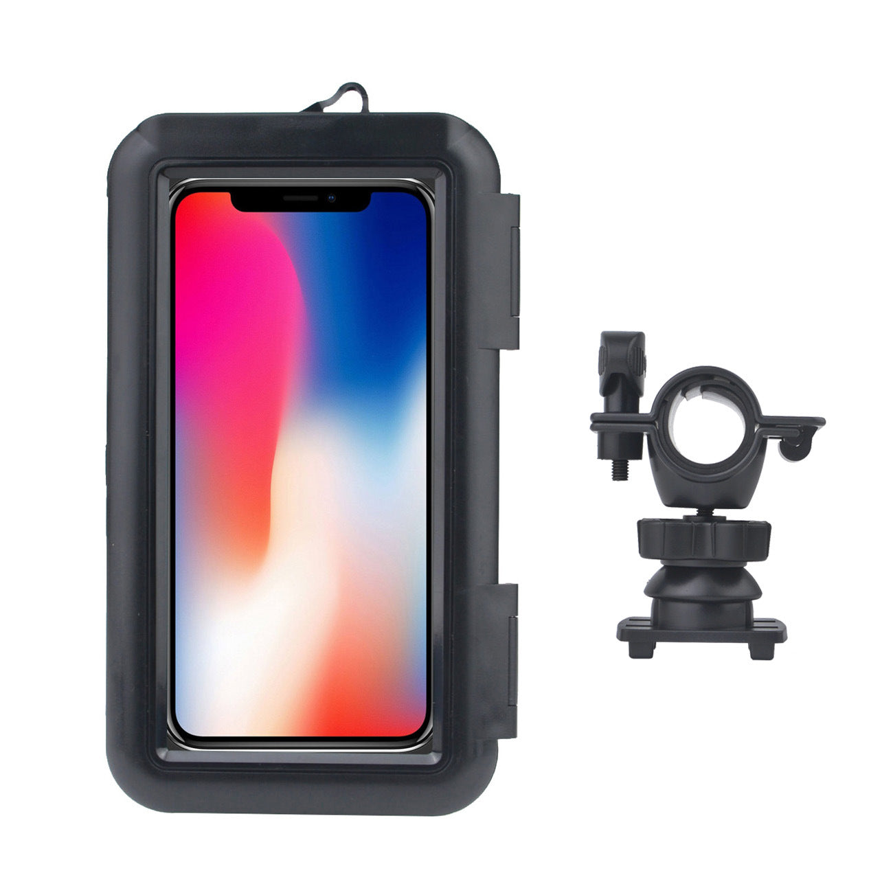 Universal Waterproof Bike Phone Mount, 360° Rotation Motorcycle Cell Phone Holder with Sensitive Touch Screen, Heavy Duty Shockproof Case for iPhone, Samsung, & More (Up to 7.0") Smart Accessories