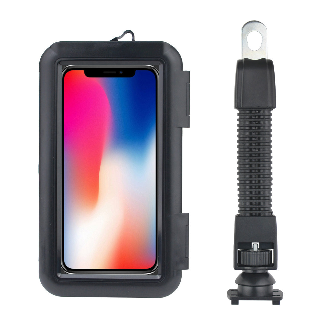 Universal Waterproof Bike Phone Mount, 360° Rotation Motorcycle Cell Phone Holder with Sensitive Touch Screen, Heavy Duty Shockproof Case for iPhone, Samsung, & More (Up to 7.0") Smart Accessories