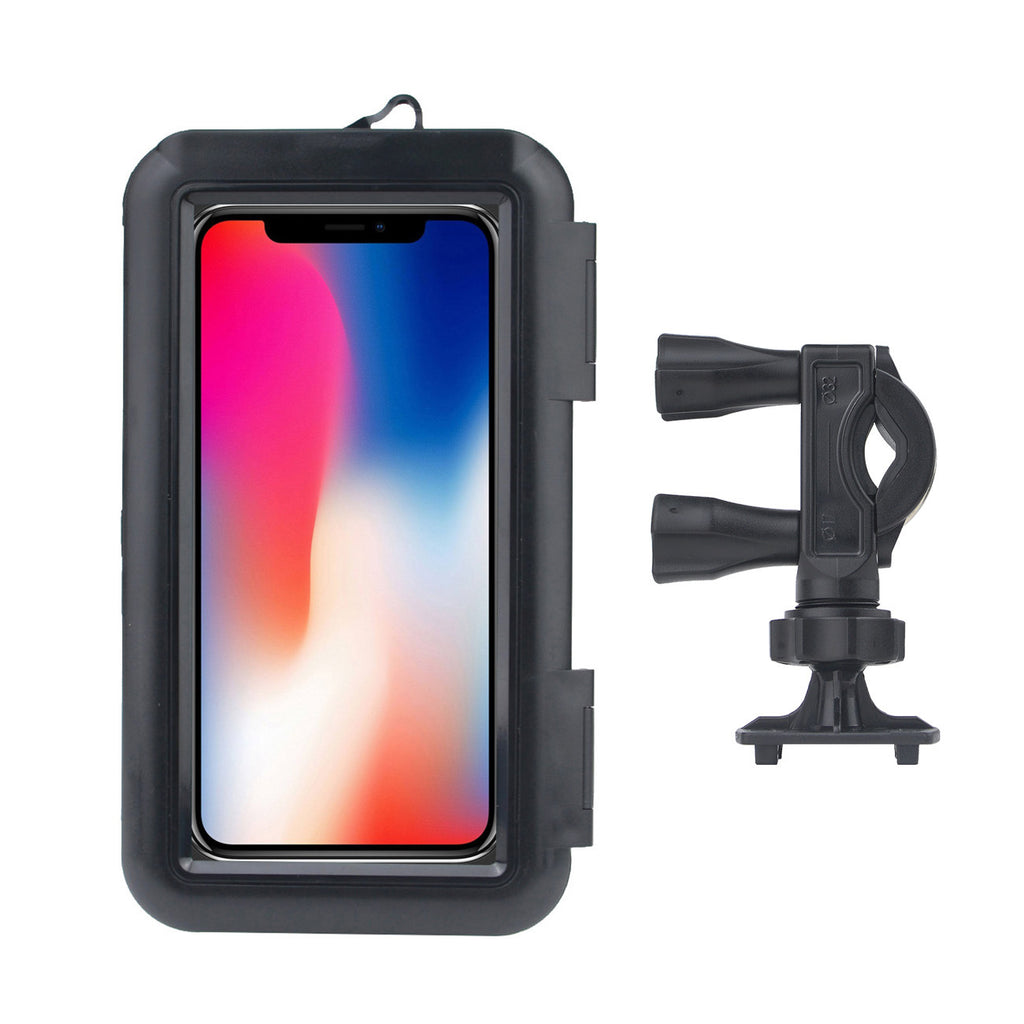 Universal Waterproof Bike Phone Mount, 360° Rotation Motorcycle Cell Phone Holder with Sensitive Touch Screen, Heavy Duty Shockproof Case for iPhone, Samsung, & More (Up to 7.0") Smart Accessories