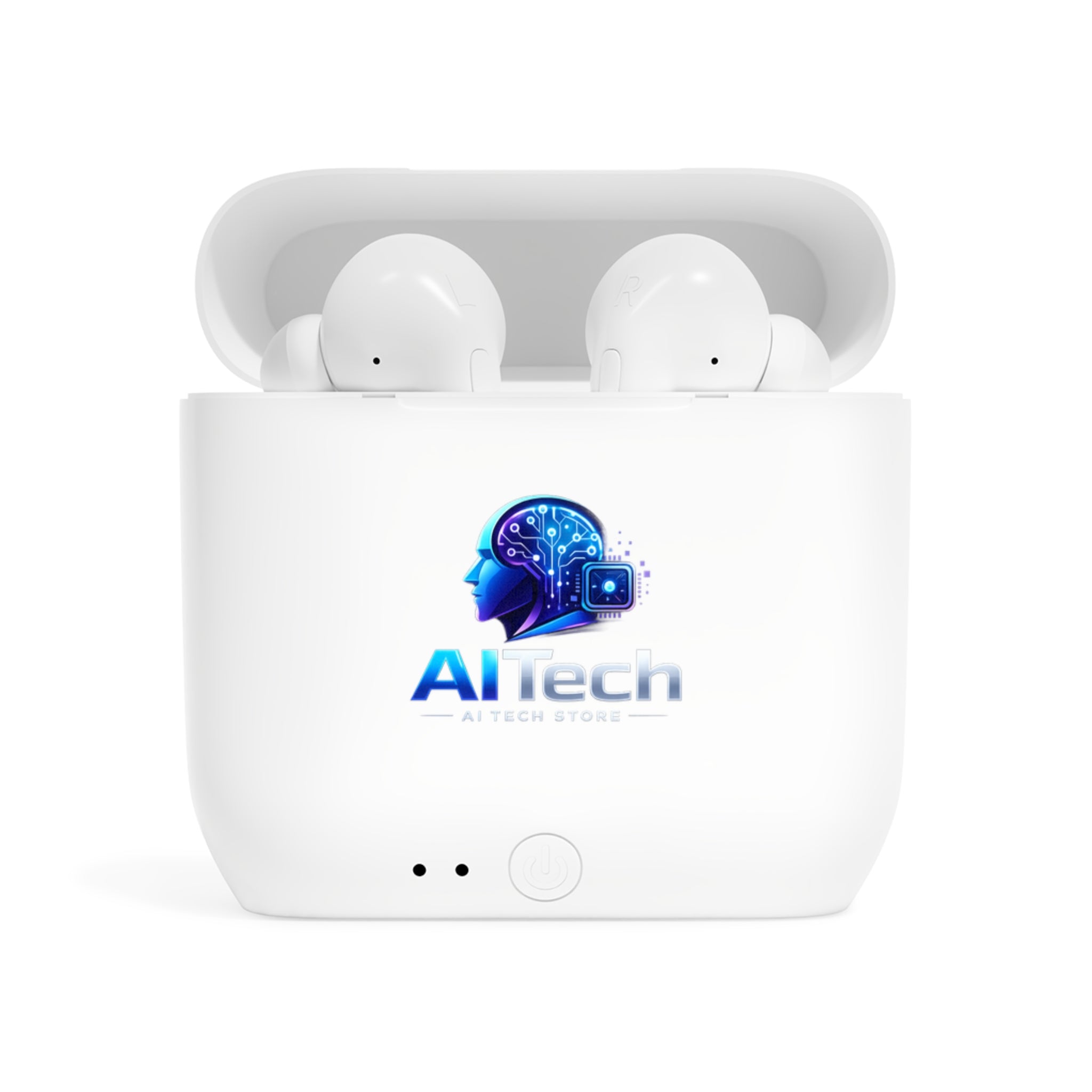 AI Tech Wireless Earbuds Case — Logo Bluetooth Earbud Charging Case Smart Accessories