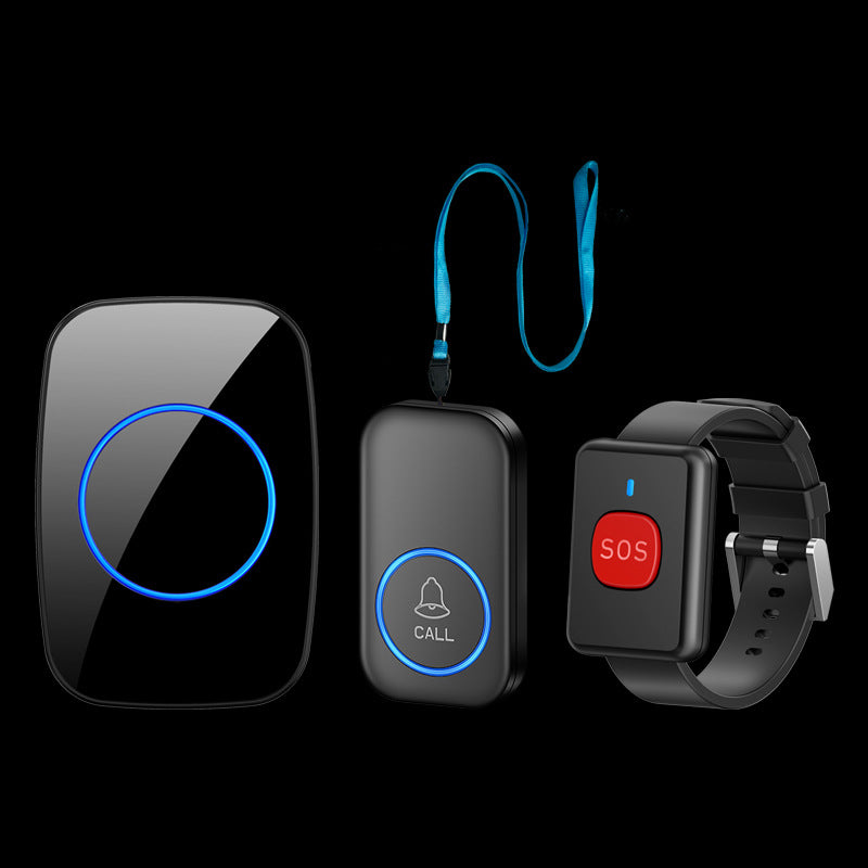 Wireless Caregiver Pager & SOS Call Button – Portable Personal Alert System for Elderly & Seniors, 500ft+ Range, Waterproof Wearable Panic Button for Home Safety, Includes 2 Receivers & 2 Neck Pendants.