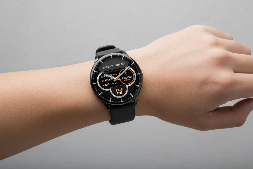 Y90 Health & Fitness Smartwatch – GPS, BP Monitoring, Multi‑Sport Modes