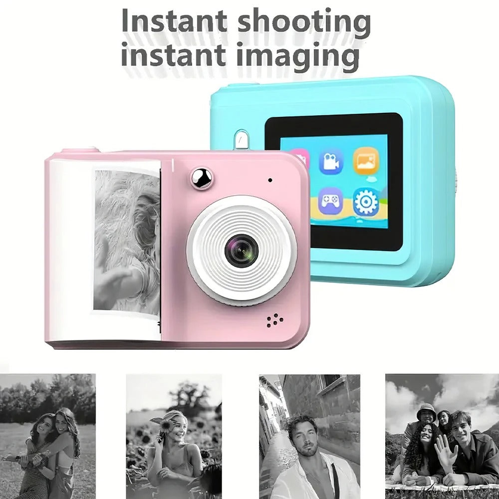 Children Digital Camera Instant Print Toys For Kids Thermal Print Camera HD 1080P Photo Printing Camera With 3 Rolls Print Paper Smart Accessories