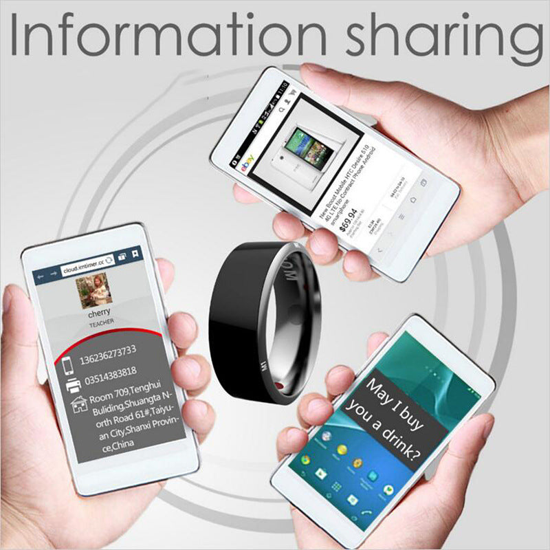 Smart Ring Wearable Device Multifunctional Black High-tech Smart Accessories