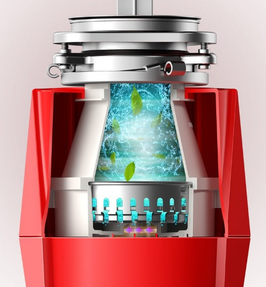 Featuring a high-speed, permanent magnet motor, this processor effortlessly liquifies food scraps—from vegetable peelings to fruit pits—preventing sink clogs and plumbing backups.