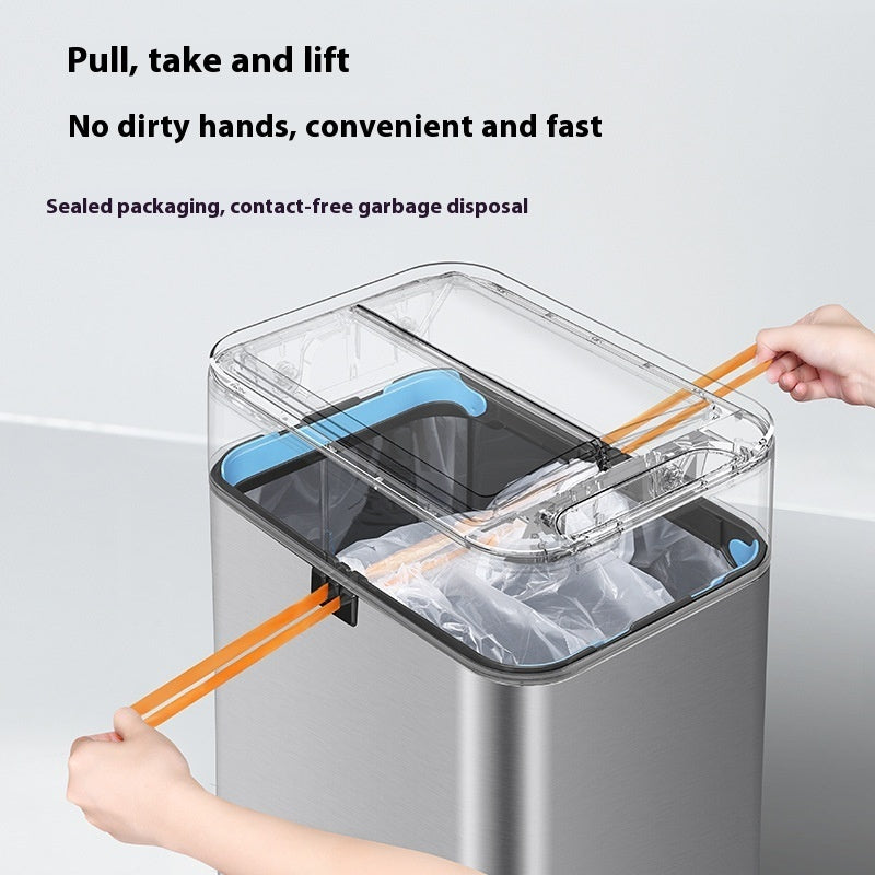 13-Gallon Touchless Smart Trash Can – Large Capacity Motion Sensor Ashbin for Kitchen & Living Room, Odor-Sealing Deodorant Lid, Waterproof & Fingerprint-Resistant Stainless Steel