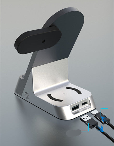 Creative H35 3-in-1 Digital Alarm Clock with Fast Wireless Charging Pad & Bluetooth Speaker – LED Bedside Nightstand Hub with Dimmable Display, Temperature Sensor, and Modern Home Decor Design Smart Accessories