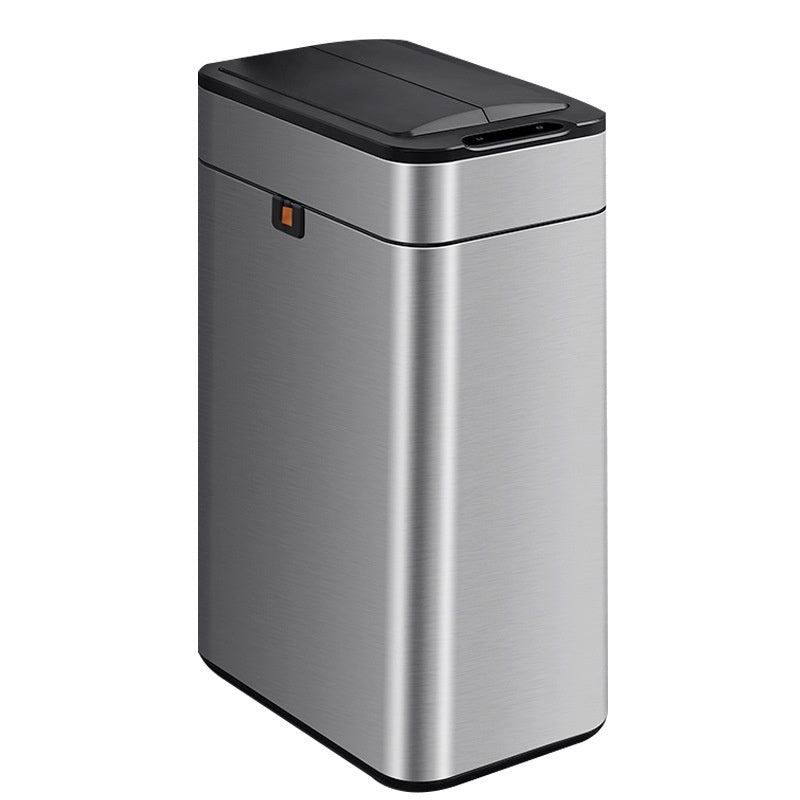 13-Gallon Touchless Smart Trash Can – Large Capacity Motion Sensor Ashbin for Kitchen & Living Room, Odor-Sealing Deodorant Lid, Waterproof & Fingerprint-Resistant Stainless Steel
