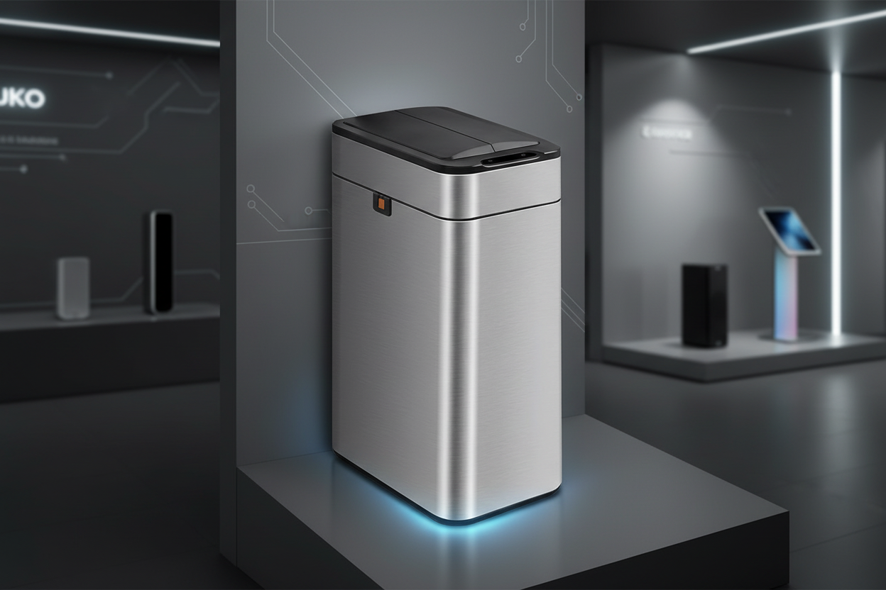 13G Touchless Kitchen Trash Can – Waterproof Stainless Steel with Motion Sensor & Odor-Sealing Lid