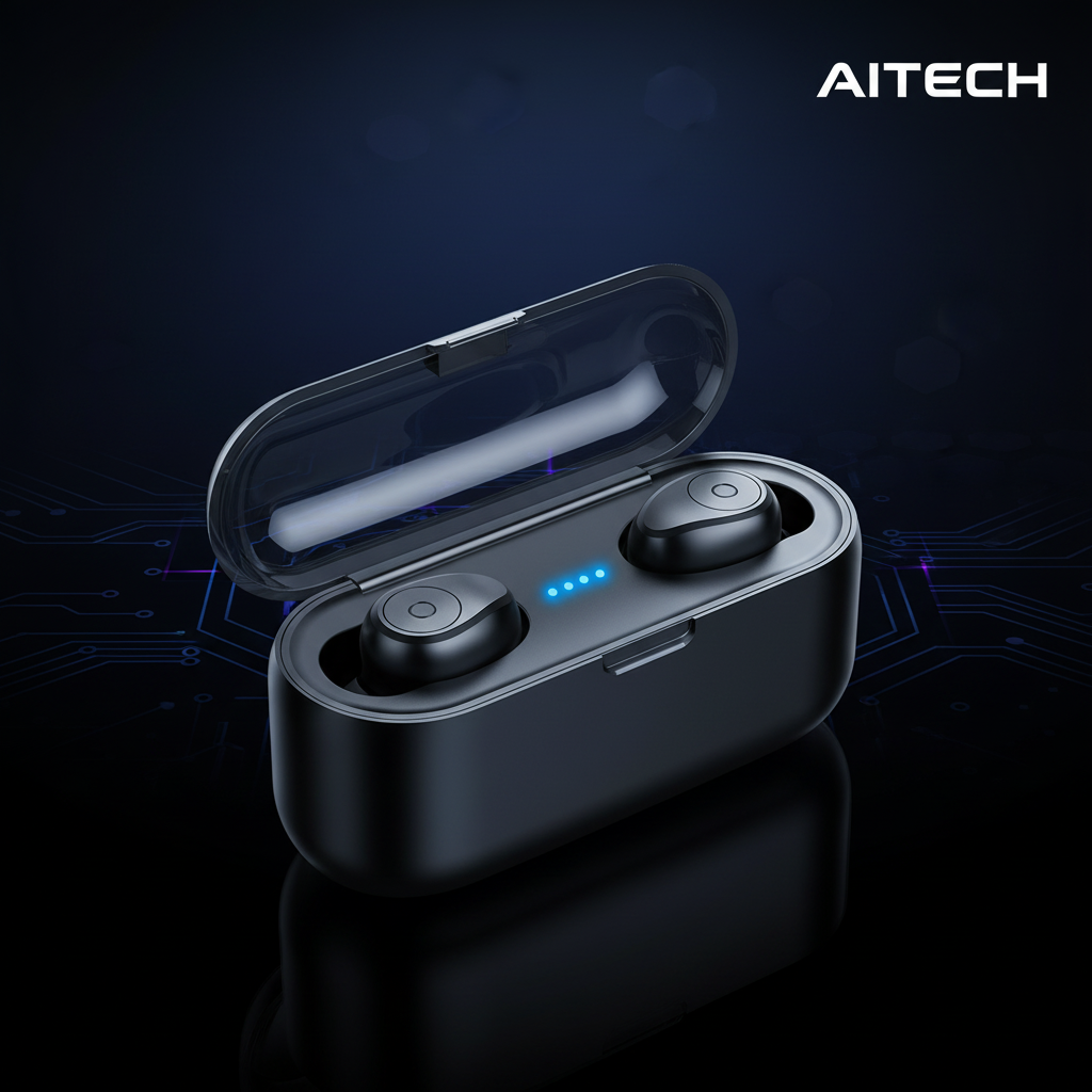 F9 Wireless Earbuds with AITECH Logo