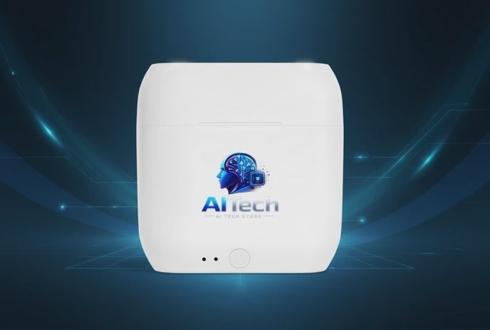 AI Tech Wireless Earbuds Case — Logo Bluetooth Earbud Charging Case Smart Accessories
